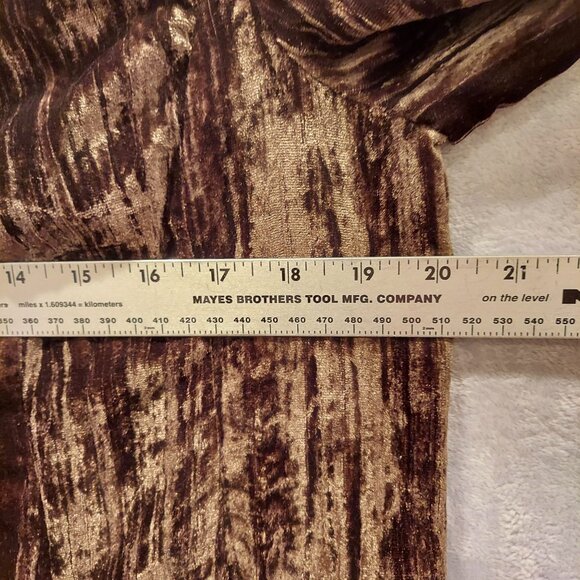 Victor Costa Occasion Velvet Jacket Womens M Brown Snaps Ruffle formal party - Picture 5 of 15